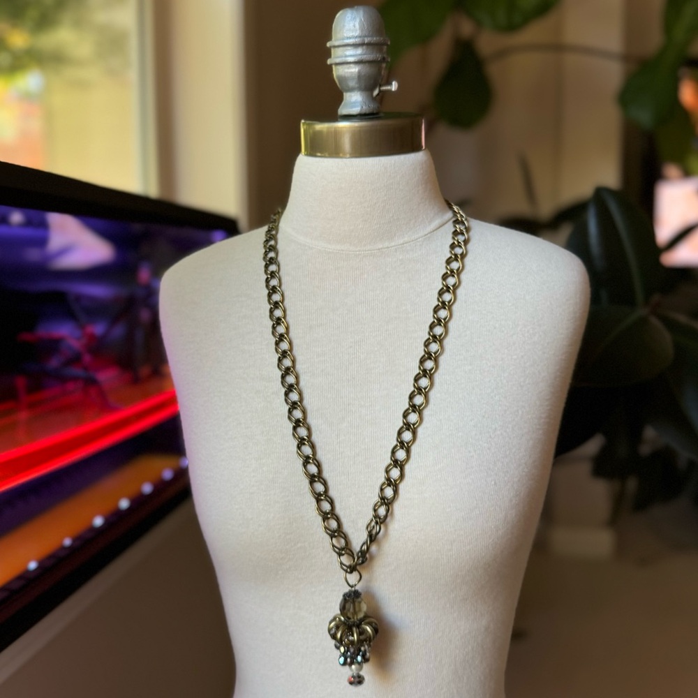 Crystal Jeweled Chain Necklace from Saks Fifth Avenue NWT